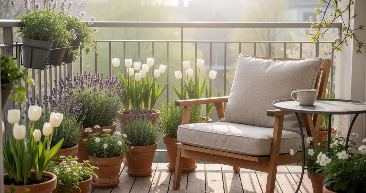 Comment décorer son balcon au printemps avec des plantes aromatiques et décoratives